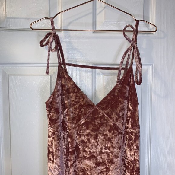 ASOS Women's Crushed Velvet Maxi Slip Dress Size 8 NEW Romantic Boho Fairycore - Picture 3 of 10